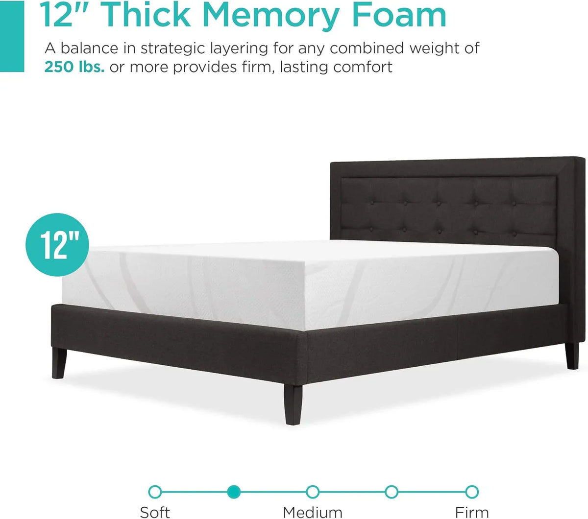 12 inches, green tea carbon fiber 12 inches, green tea carbon fiber cooling gel memory foam mattress, free of glass fibers, three-layer structure, good breathability - complete type, medium softness