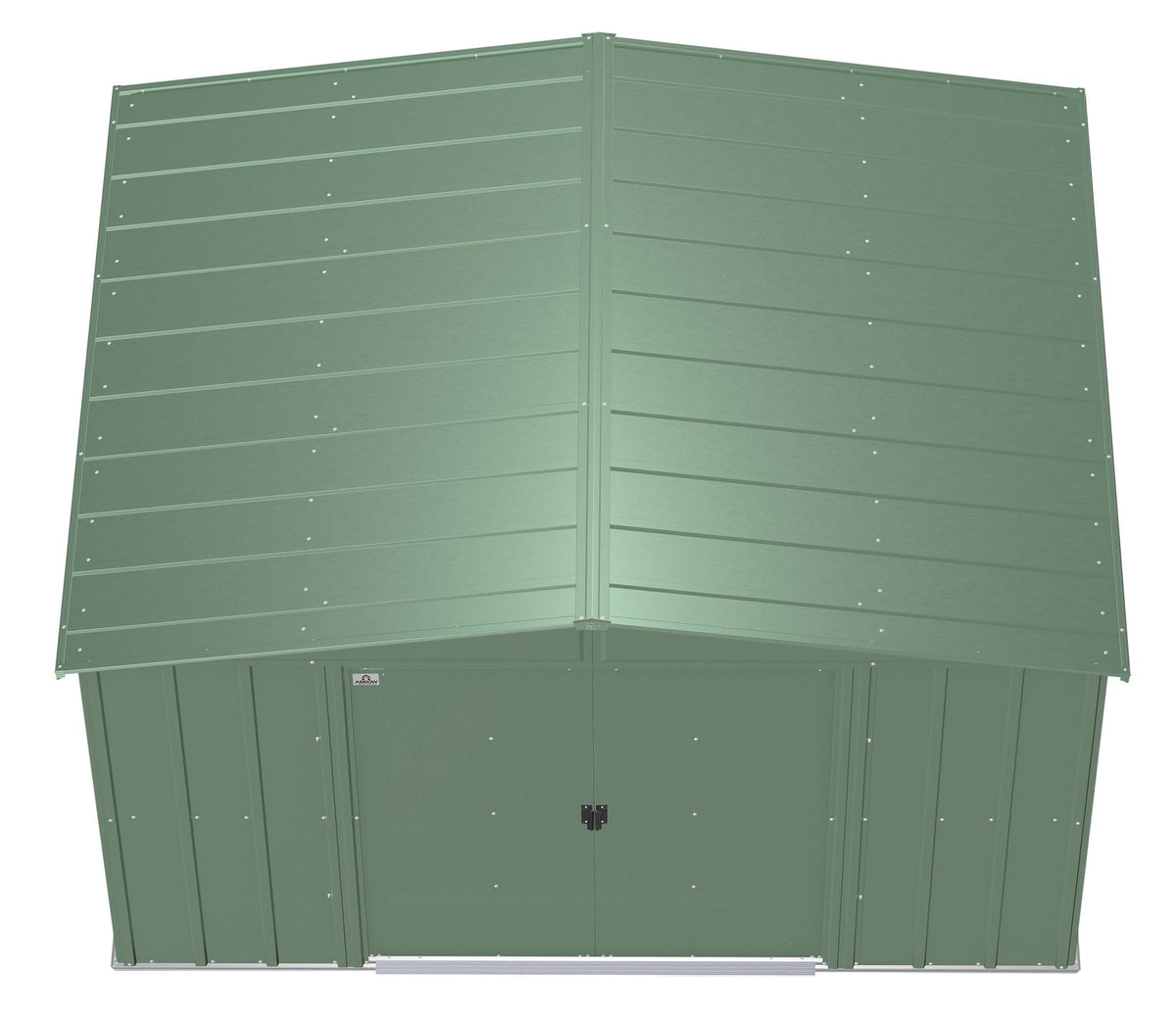 Classic Galvanized Steel Storage Shed, Sage Green, 10-ft x 8-ft