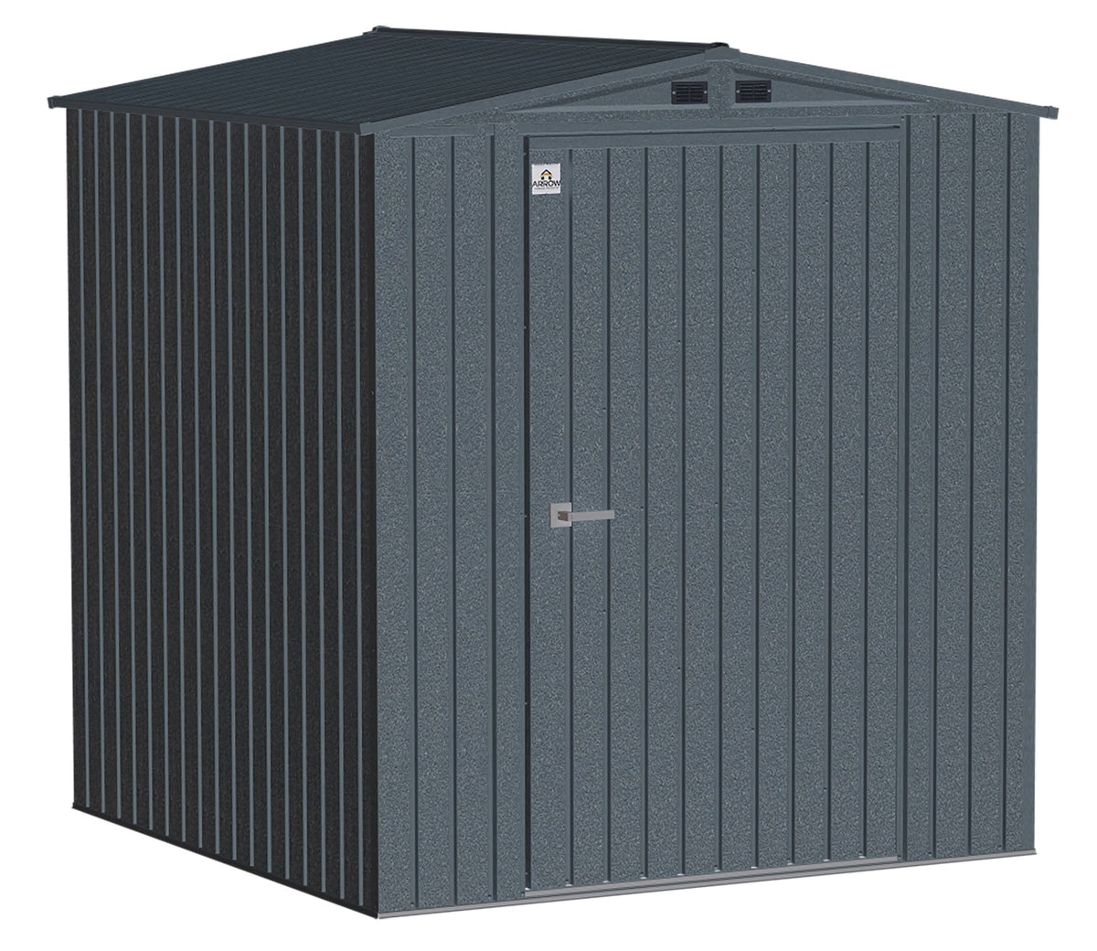 Elite Steel Storage Shed with Pent Roof, Anthracite, 6-ft x 6-ft