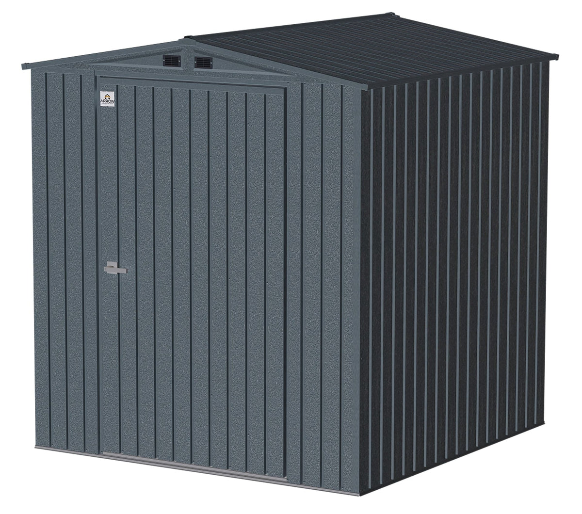 Elite Steel Storage Shed with Pent Roof, Anthracite, 6-ft x 6-ft