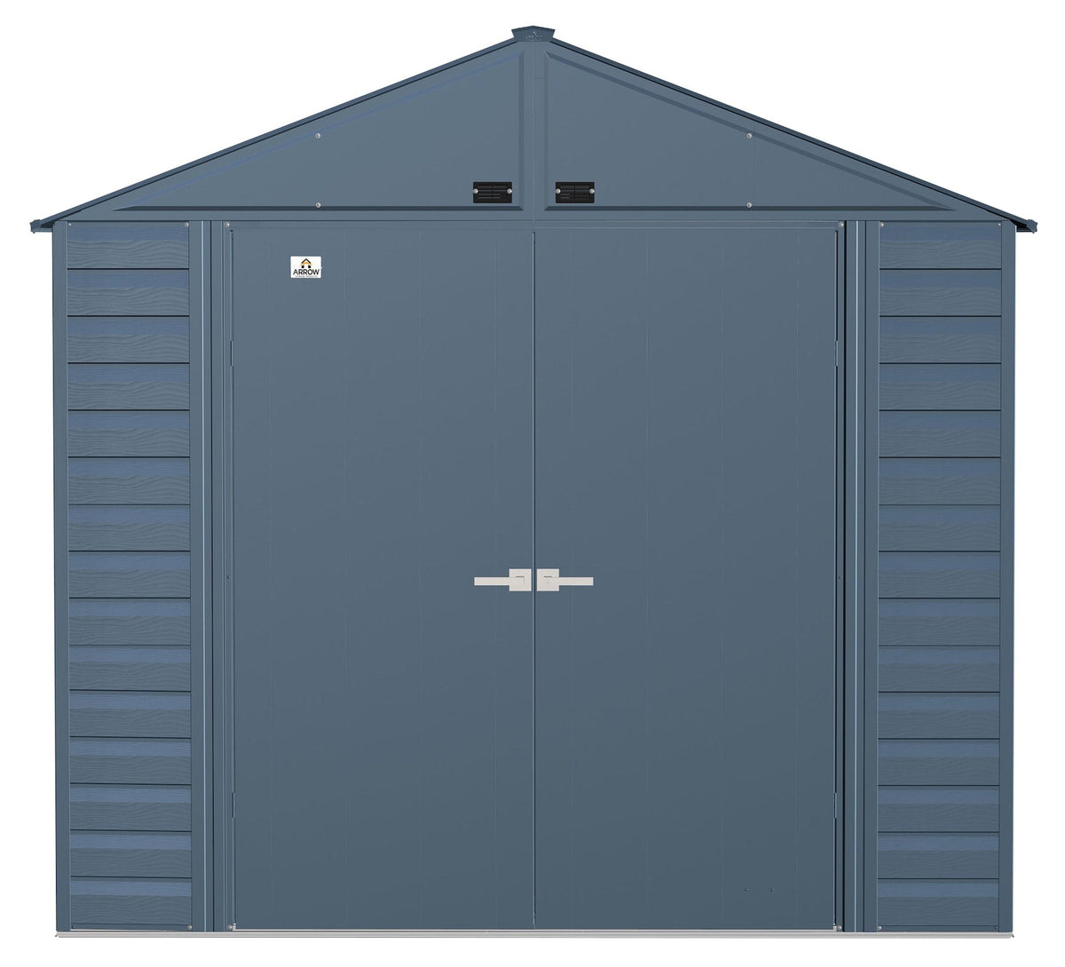 Select Galvanized Steel Storage Shed, Blue Grey, 8-ft x 8-ft