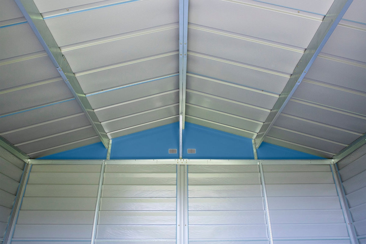 Select Galvanized Steel Storage Shed, Blue Grey, 8-ft x 8-ft