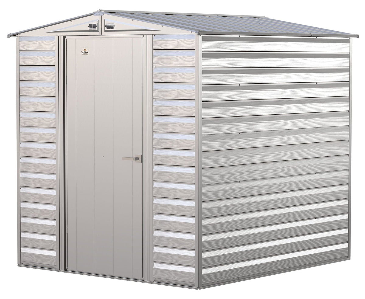 Select Galvanized Steel Storage Shed, Flute Grey, 6-ft x 7-ft