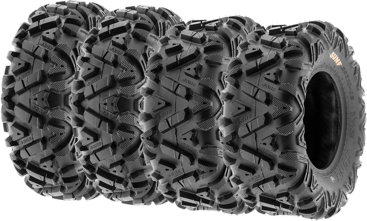 I ATV/UTV all-terrain Tires 25x8-12 Front & 25x10-12 Rear Set of 4 A033 6-PR Tubeless
