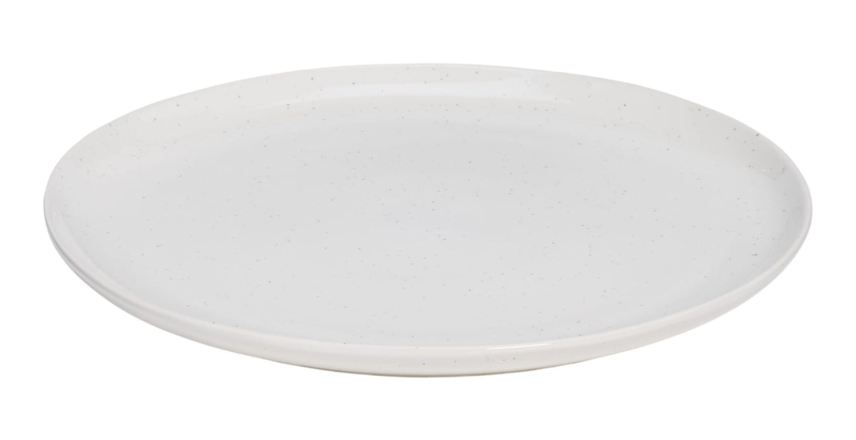 Bettina Glossy Stoneware Salad Plate, 1-pc, White Speckle