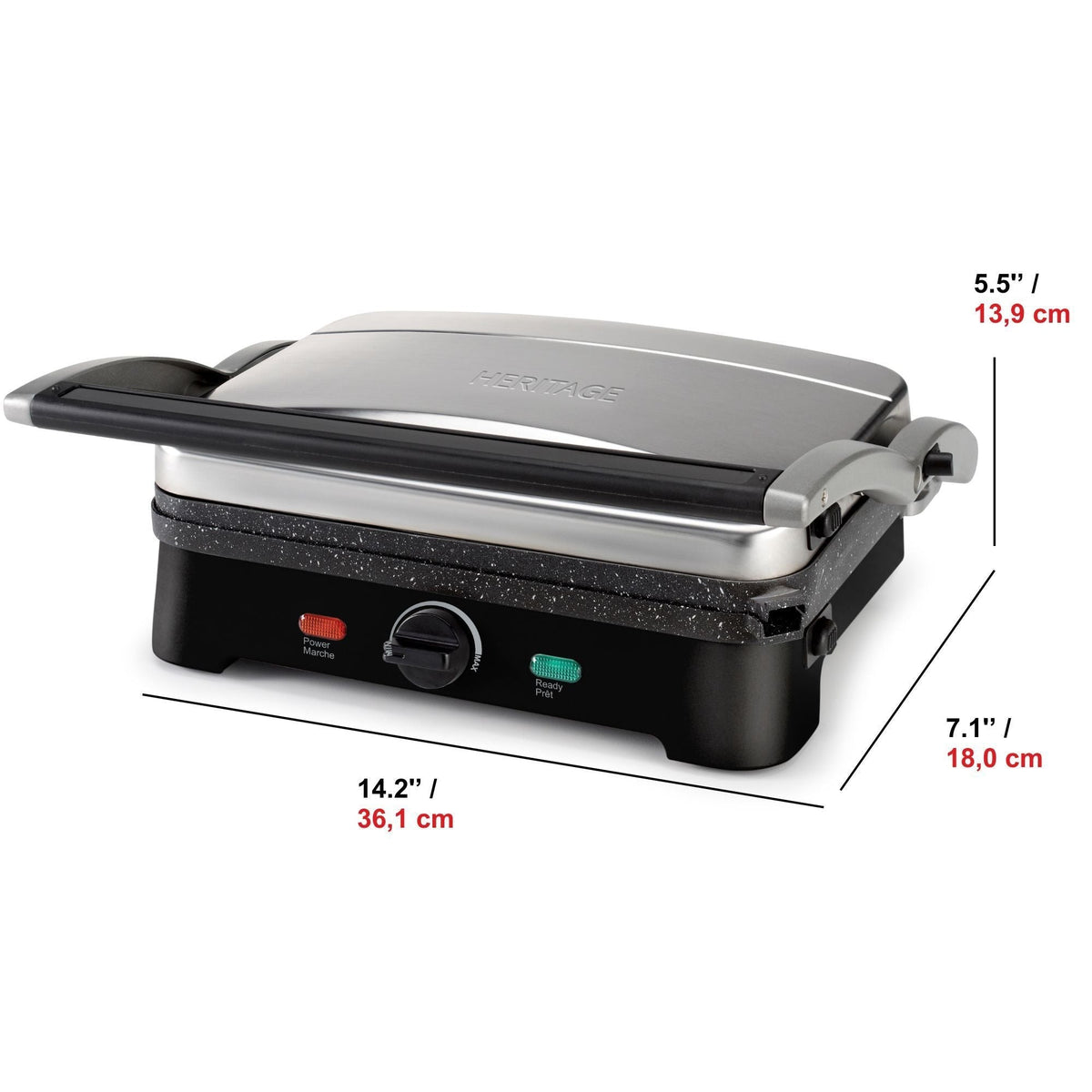 The Rock 1500W Large Non-Stick Panini Grill
