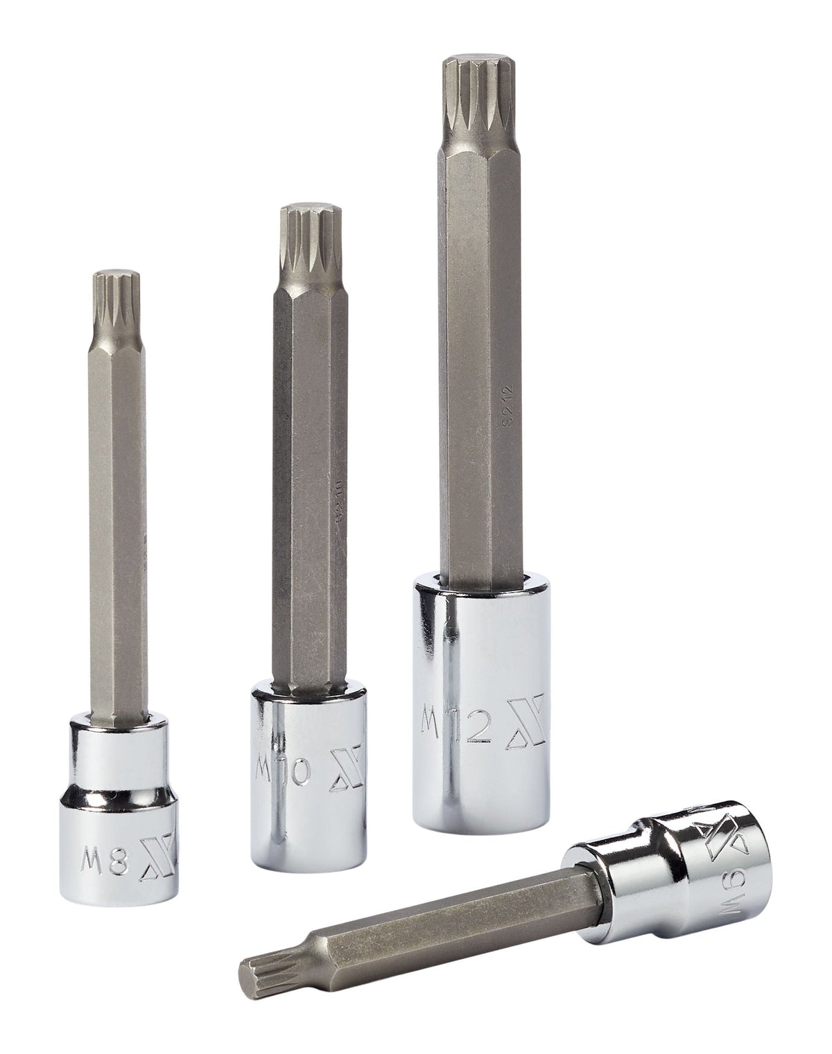 Extra Long Shank Triple Square Bit Socket Set, 4-pc