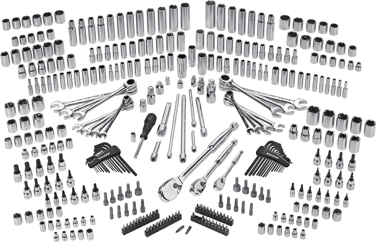 Professional Grade Socket Set, 346-pc, CRV, Nickel-Chrome Plating
