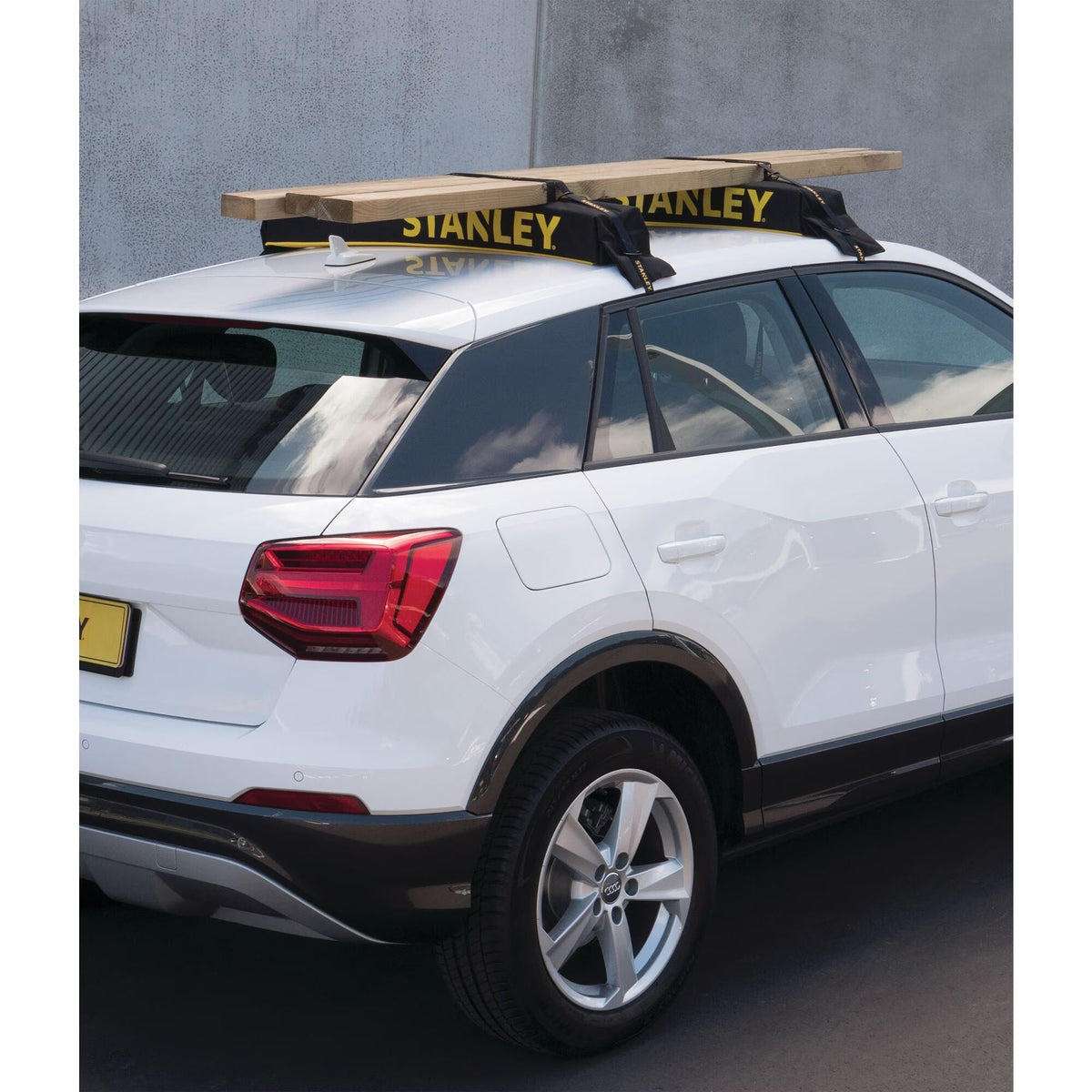 Roof Top Universal Rack Pad & Luggage Carrier System, Adjustable with 2 Tie-Down Straps, Black