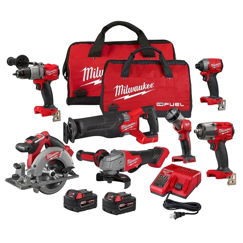 18V M18 Lithium-Ion Brushless Cordless 7-Tool Combo Kit 5.0 Ah G5819