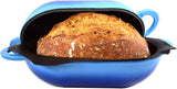 Super Simple Craft Bread Set. Cast iron Dutch oven [compact 2-bowl capacity] and perforated non-stick silicone liner.