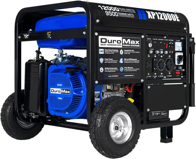 13,000-Watt Dual Fuel Portable Generator - Gas & Propane, Electric Start, Whole Home Backup Power, Transfer Switch Ready, RV & Emergency Ready T9762