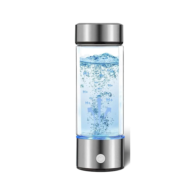 Hydrogen Water Bottle Generator(Silver) - Up to 6360 PPB - Certified H2 Generator- SPE/PEM Technology - - Portable Hydration & Athletic Performance System A2204