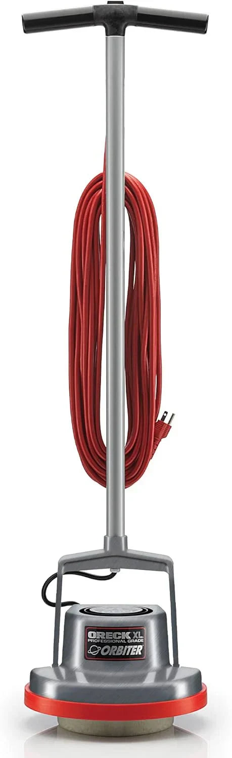 Commercial Orbiter Hard Floor Cleaner Machine, Multi-Purpose Floor Cleaning, Random Orbital Drive, Wide Cleaning Path, 50-Foot Long Cord, ORB550MC, Gray/Red-Oreck H2079