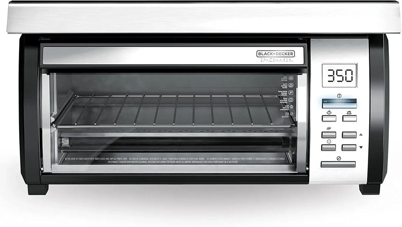 BLACK DECKER SpaceMaker Under Counter Toaster Oven, Digital Controls, Black/Stainless Steel, Fits 9-测-- Pizza or 4 Slices S1889