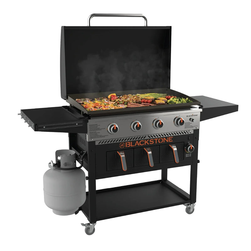 4-Burner 36" Propane Outdoor Griddle with Air Fryer and Hood D3562