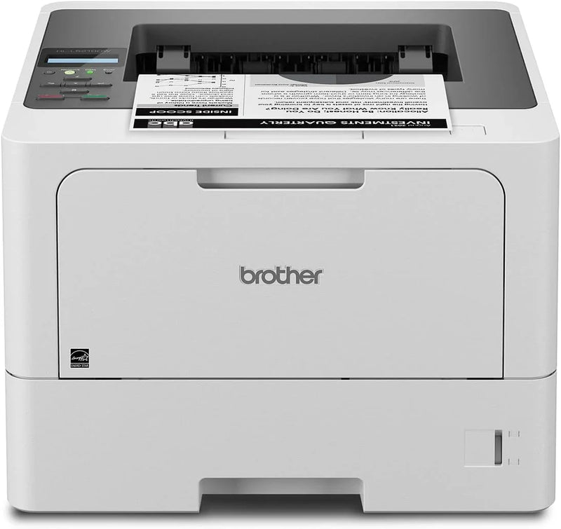 Business single-color laser printer, equipped with dual paper trays, wireless network and gigabit Ethernet connection, double-sided printing, large-capacity paper storage and mobile printing function, white model V3843