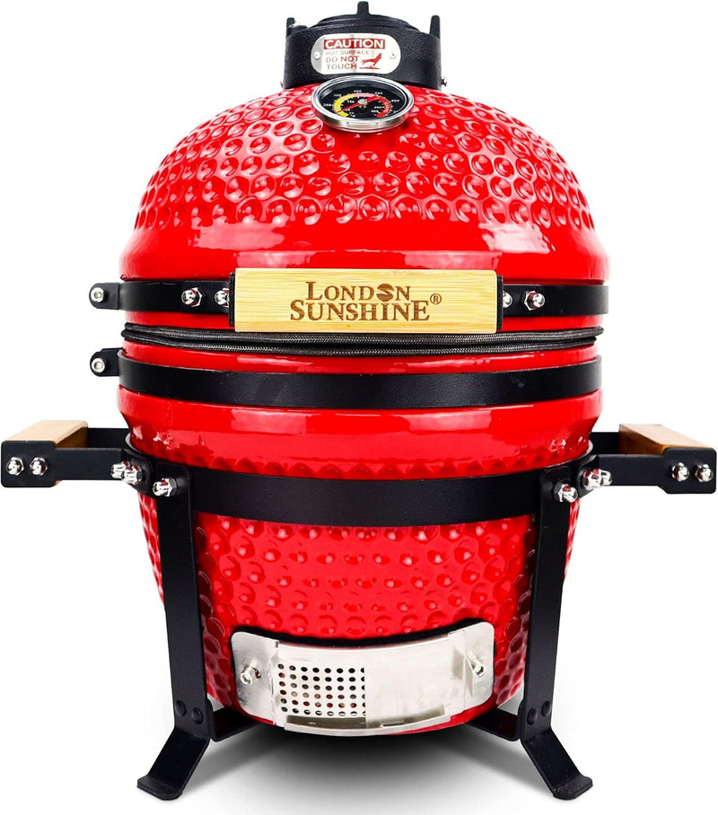 13-inch ceramic Kamodo charcoal barbecue grill - red S4449