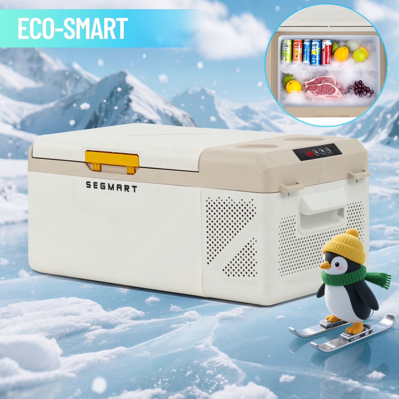 16.8QT Mini Fridge, Syngar Electric Cooler with 2 Plugs for Bedroom, Dorm RV Use, Portable Car Refrigerator for Camping, 60W, 24V/110V,... B7900