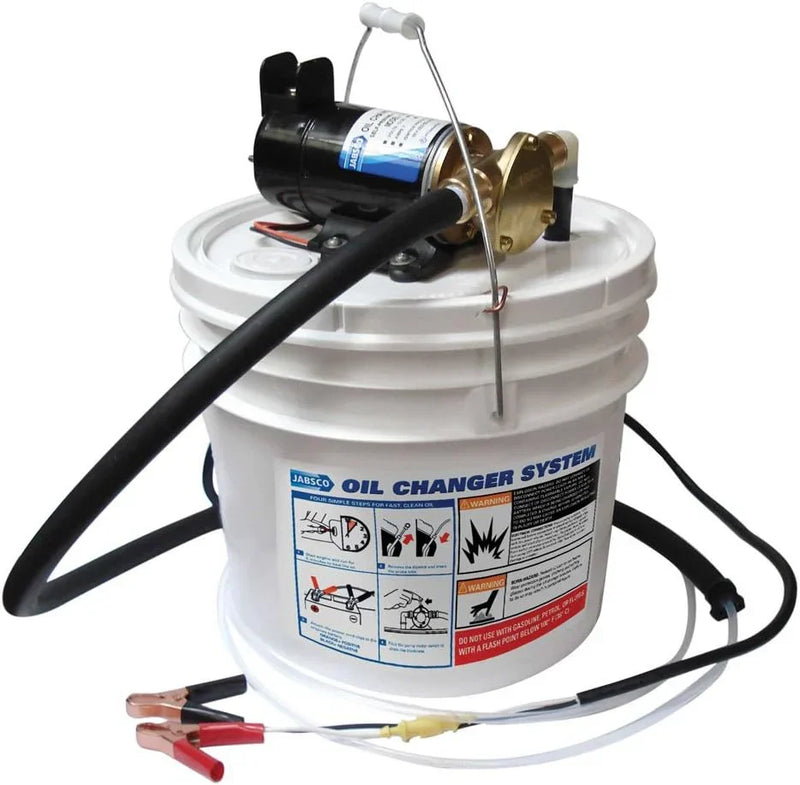 Marine Quick Oil Changer, Flexible Impeller Pump, Reversing Switch 3.5 Gallon, 12-Volt, Non CE, White L3223