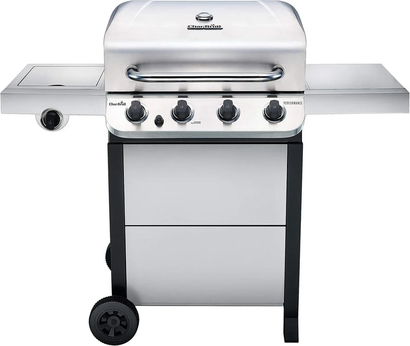 Performance Series Convective 4-Burner with Side Burner Cart Propane Gas Stainless Steel Grill - 463377319 R3554
