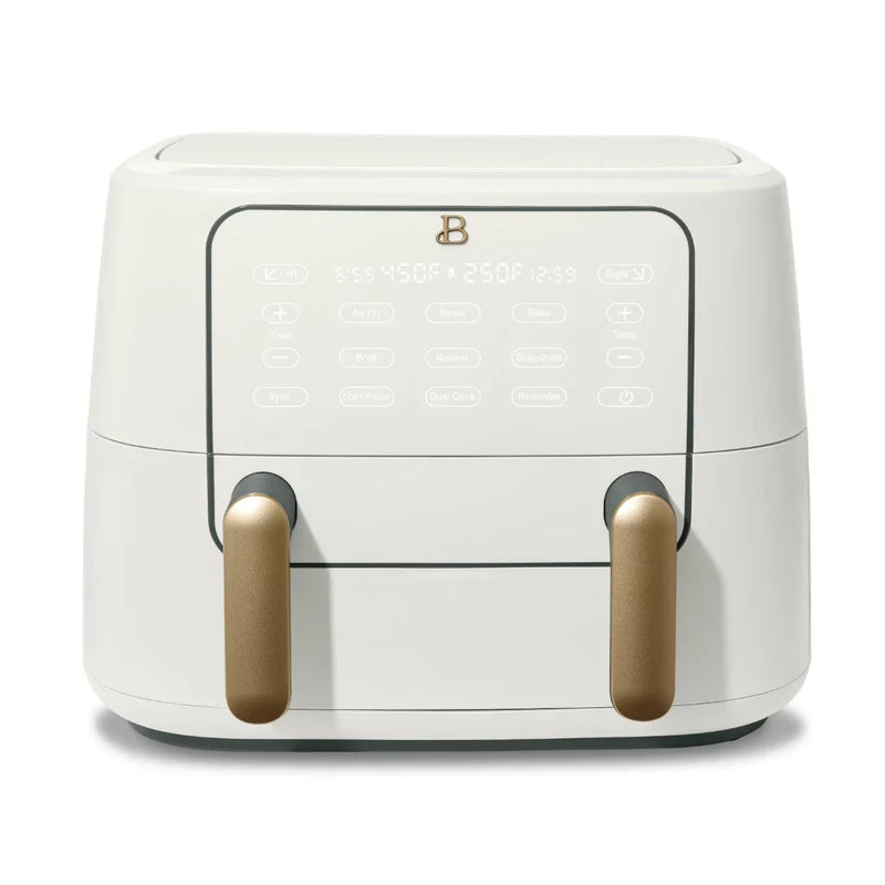 Beautiful 9QT TriZone Air Fryer, White Icing by Drew Barrymore S4218