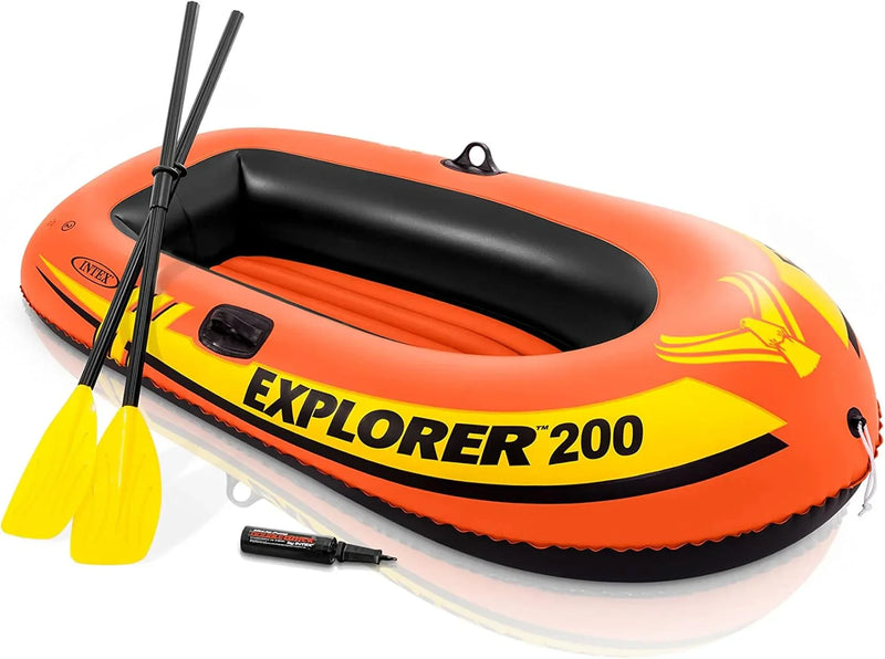 Explorer Inflatable Boat Series: Dual Air Chambers – Welded Oar Locks – Grab Handles – Bow Rope – Sporty Design S226