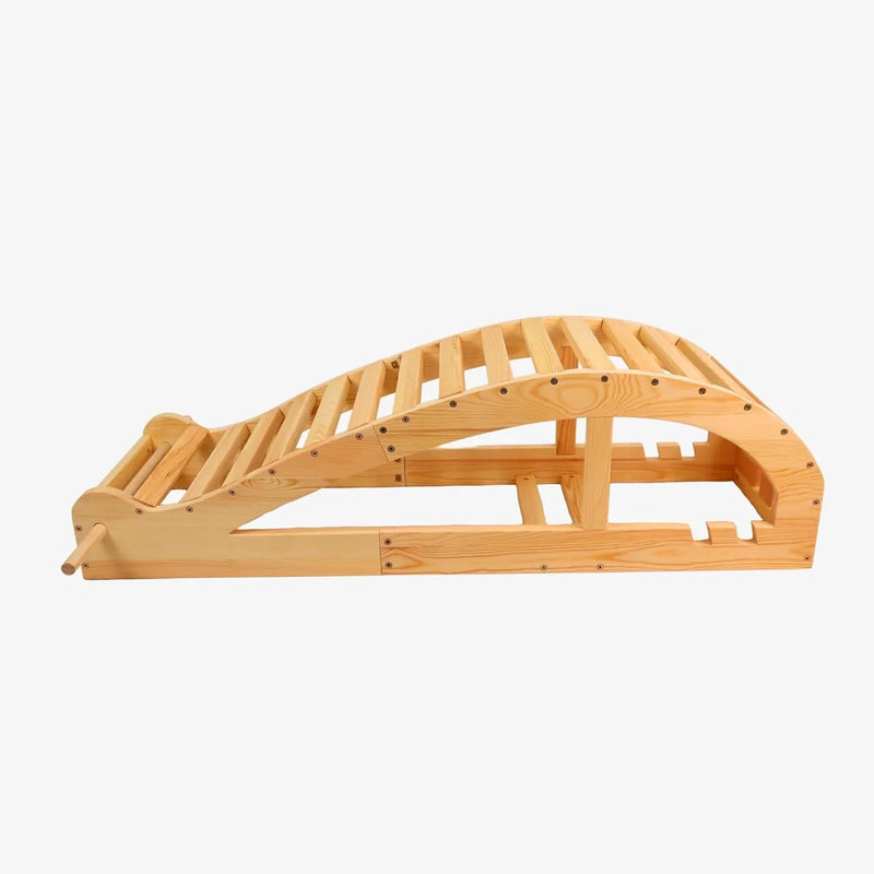 Yoga Inverted Pole Pose Seated Cushion - Wooden backward bend seat cushion, designed for deep stretching and enhancing flexibility; Large-sized backward bend cushion, providing better support effect P6490
