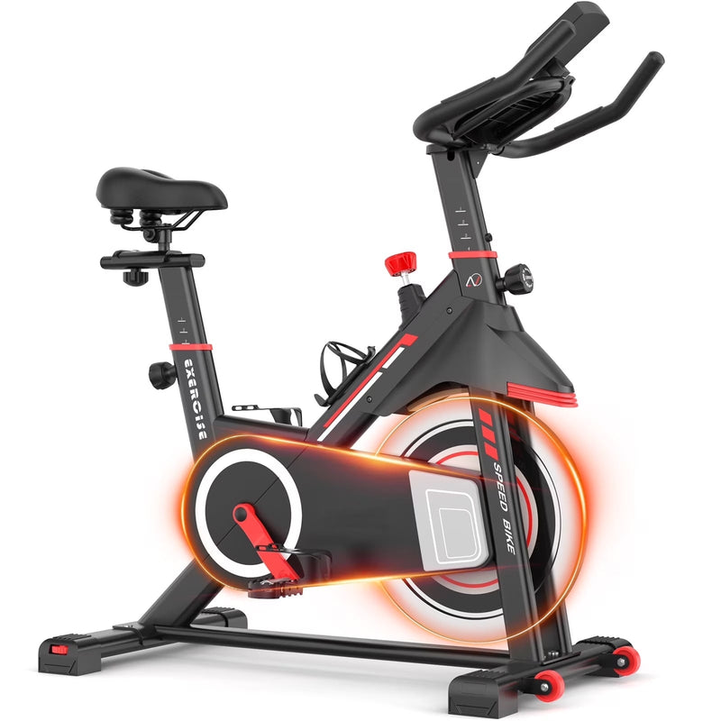 ANCHEER Exercise Bike for Home,Heavy Duty Indoor Stationary Bike with Comfortable Seat Cushion,300lbs Max Weight Capacity,Home Gym Cardio Workout... Q3979