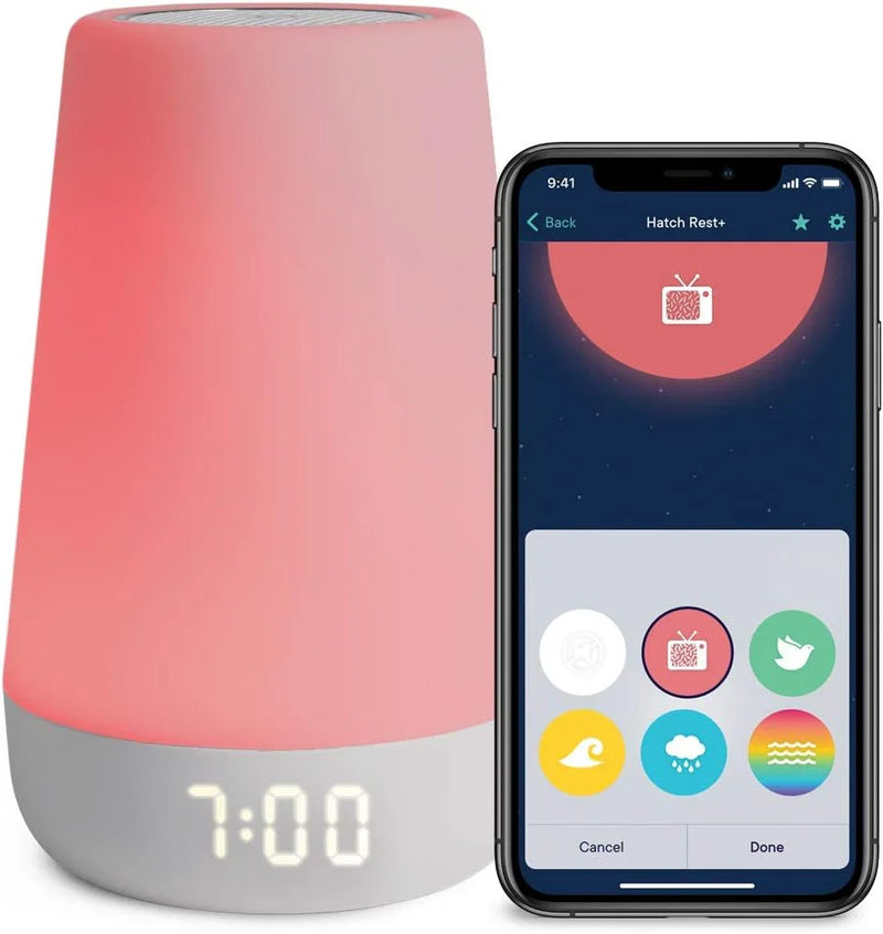 Night light, enhanced wake-up reminder audio monitor, white noise soothing device, infant sleep training device, children's alarm clock, night light F4647