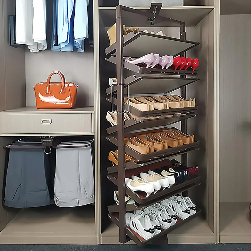 Rotating Shoe Rack，360° Rotating Vertical Shoe Rack，Free Standing Shoe Racks，15-Tiers Shoe Rack Organizer Shoe Storage Shelf For Entryway Living Room Hallway Shoe Cabinet. ( Size: Fifteen Layers ) J3464
