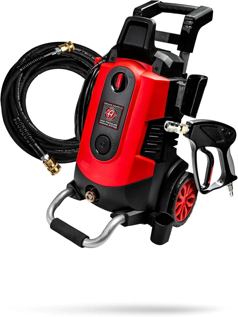 Electric Pressure Washer 2.0, Powerful 1.4 GPM 2000 PSI Car Pressure Washer Sprayer, Snub Nose & Tip Attachment, Use,Car Soap, Patio Boat RV Motorcycle Car Garage Deck Adam's Polishes U3321