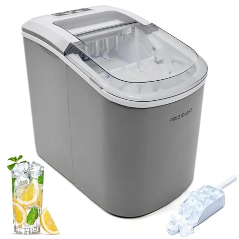 Compact desktop ice machine, capable of producing 26 pounds of ice per day, black color B4921