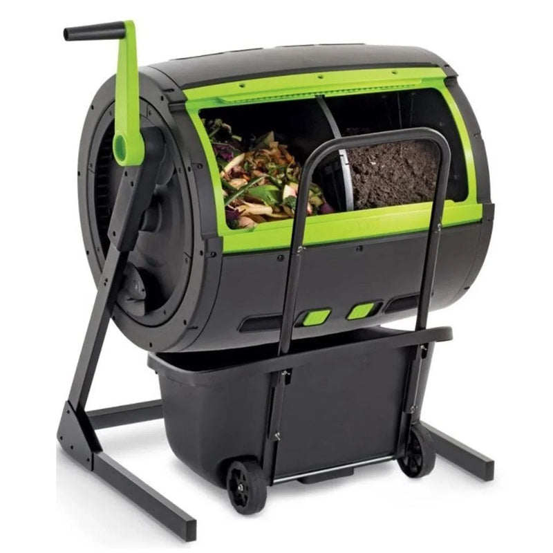 65-Gallon Compost Tumbler And Cart Combo V4542