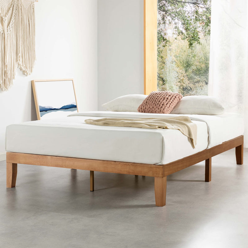 Mellow 12 Inch Solid Wood Platform Bed with Wooden Slats O1679