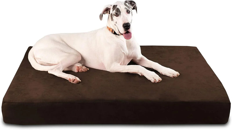 Fashion oversized dog bed (XL size, dark gray) - Thickness 7 inches, soft and comfortable, ergonomic cushion - Oversized dog bed - Durable and washable microfiber cover D5688