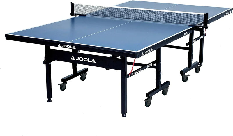 Inside Professional MDF Indoor Ping Pong Table with Quick Clamp Table Tennis Net and Post Set - 10 Minute Easy Assembly - Tournament Quality - Foldable with Single Player Playback Mode F4317