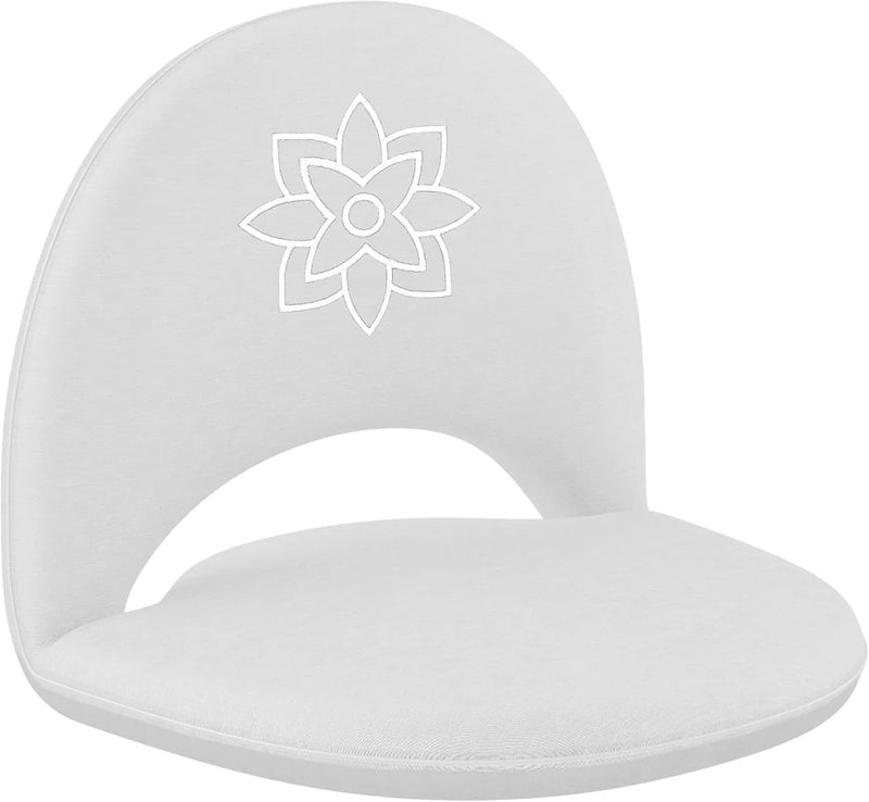 Mindful Modern Meditation Chair | Adjustable Floor Chair with Back Support | Padded Floor Seat for Posture Support and Comfort | Portable Folds Flat for Storage | Indoor/Outdoor Use | Slate Grey O2867