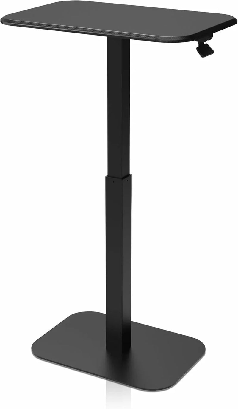 Adjustable height side table, a versatile decorative item suitable for both home and office settings. It features precise engineering for effortless height adjustment, ensuring excellent stability (white base and carbon fiber tabletop) V2265