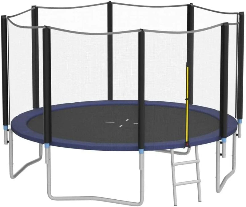 8 feet, 10 feet, 12 feet, 14 feet, 15 feet, 16 feet children's and adult trampolines. Certified by ASTM with netting. Made of thick steel plates, durable, suitable for outdoor large-scale leisure trampolines in various weather conditions A6396