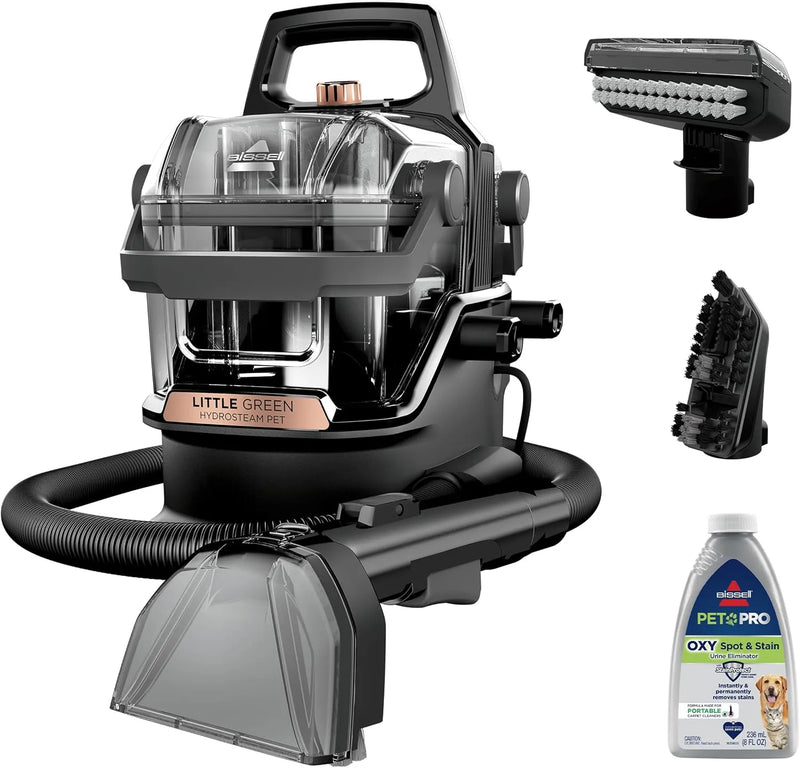 Green HydroSteam Multi-Purpose Portable Carpet and Upholstery Cleaner, Car and Auto Detailer, 3618, Black and Copper Harbor O8334