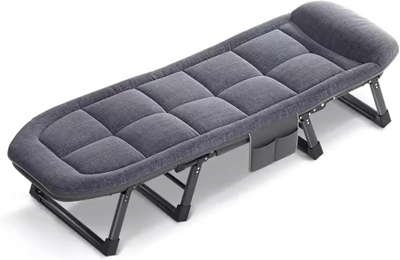 Folding Camping Cot Adults Bed,Adult Folding Bed, Rollaway Bed with Mattress for Adults Queen, High Elastic Sponge Five Adjustable Angles Good Load Bearing, Folding Bed, for Home Outdoor V9587