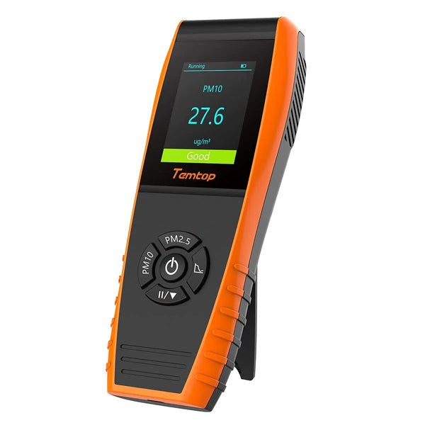 Air Quality Monitor PM2.5 PM10 Particle Counter, Formaldehyde, Temperature, Humidity, TVOC AQI Tester for Indoor/Outdoor Air Pollution Detection w/Data Export B5306