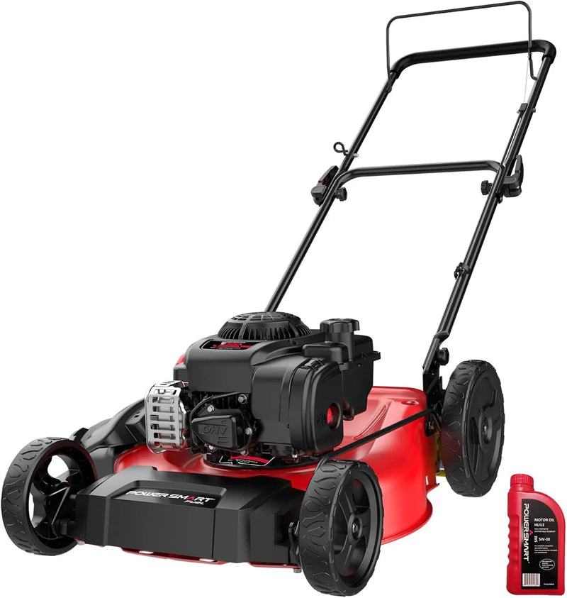 21" 2-in-1 Push Lawn Mower, 125cc Engine, Adjustable Cutting Height, Lightweight, Easy Assembly U5487