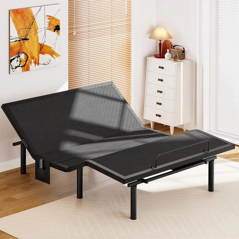 Amada Full Adjustable Bed Frame, Electric Base with Wireless Remote, 4 USB Ports, LED Night Light, Head & Foot Incline, Zero Gravity, Anti-Snore - 01B-F Q9381