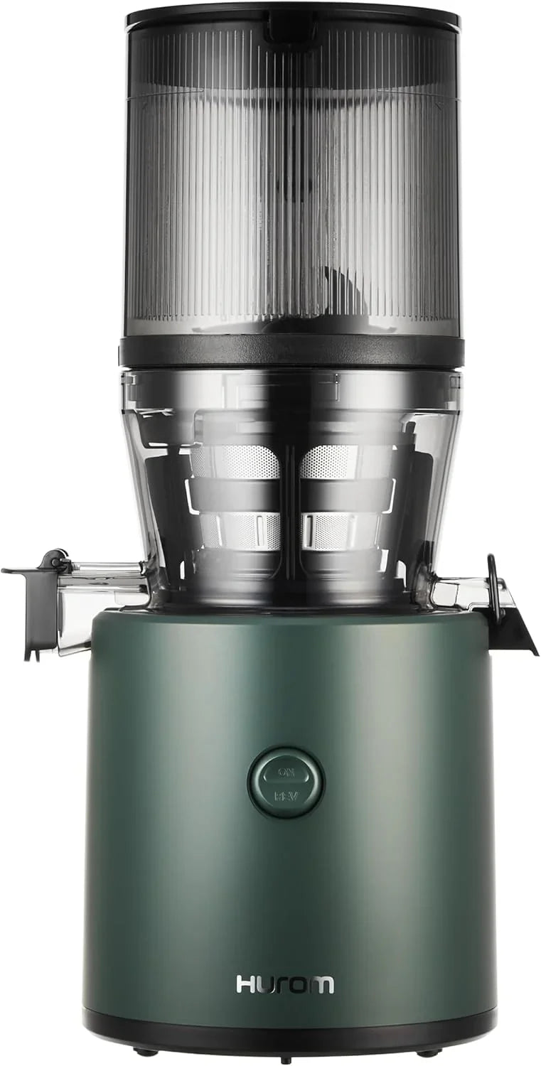 Cold press juicer, easy-to-clean chewing-style slow juicer, coarse filter screen, automatic feeding, no need for operator intervention, household size, quiet motor, easy assembly (kale/deep green) L1683