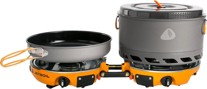 Backpack camping cooking equipment system and camping cooking set, orange color Q7208