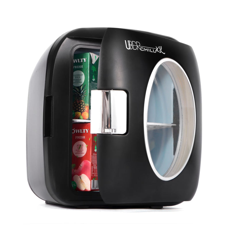 Uber Appliance Mini Fridge Retro Beverage Cooler Warmer - Personal Portable Refrigerator (9 Liters/0.32 Cu Ft) B6182