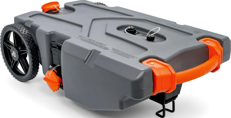 Heavy Duty 28 Gallon Portable RV Waste Holding Tank with Hose and Accessories Durable Leak Free and Odorless RV Tote Tank (39004) M6063