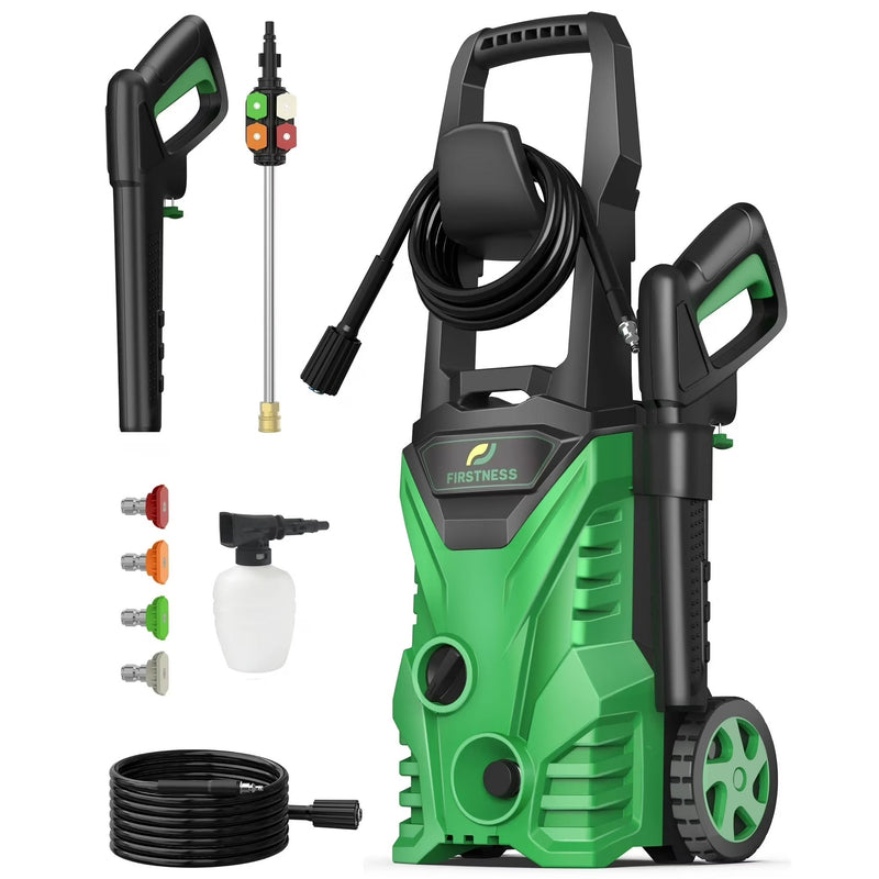 Firstness Pressure Washer 3500 PSI, Electric Power Washer w/ 26 ft Hose, 4 Quick Connect Nozzles, High Pressure Cleaning Machine with Foam Cannon,... E2207
